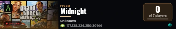 Midnight live status badge