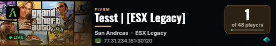 Tesst | [ESX Legacy] live status badge