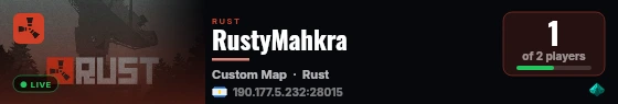 RustyMahkra live status badge