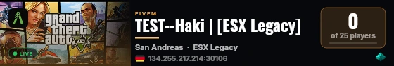 TEST--Haki | [ESX Legacy] live status badge