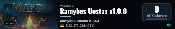 Ramybes Uostas v1.0.0 live status badge