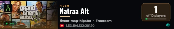 Natraa Alt live status badge