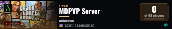 MDPVP Server live status badge