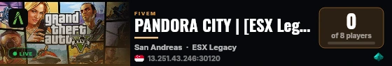 PANDORA CITY | [ESX Legacy] live status badge