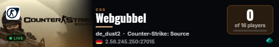 Webgubbel live status badge