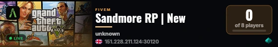 Sandmore RP | New live status badge