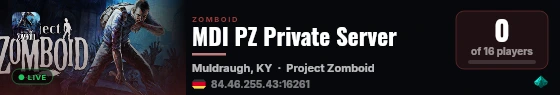 MDI PZ Private Server live status badge