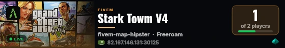 Stark Towm V4 live status badge