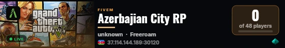 Azerbajian City RP live status badge
