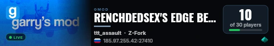 RENCHDEDSEX'S EDGE BETA TEST live status badge