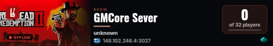 GMCore Sever live status badge
