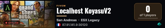 Localhost KoyasuV2 live status badge