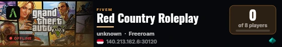 Red Country Roleplay live status badge