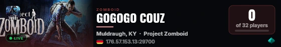 GOGOGO COUZZZZZZ live status badge