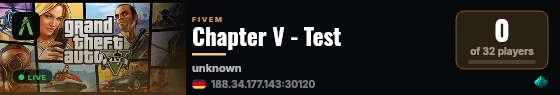 Chapter V - Test live status badge