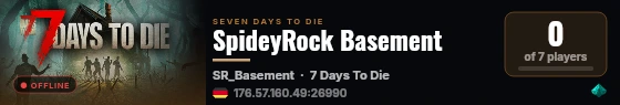SpideyRock Basement live status badge