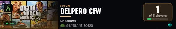 DELPERO CFW live status badge