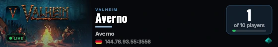 Averno live status badge