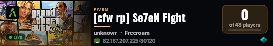 Se7eN Fight built with QBCore Framework by JericoFx & Kakarot & Hamy! live status badge