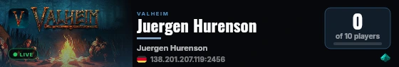 Juergen Hurenson live status badge