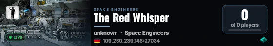 The Red Whisper live status badge