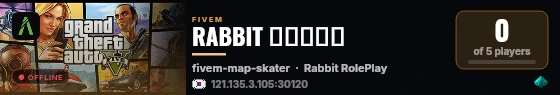RABBIT 태스트서버 live status badge