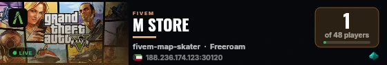 M STORE live status badge