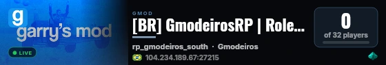 [BR] GmodeirosRP | Roleplay de Verdade! live status badge