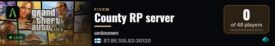 County RP server live status badge