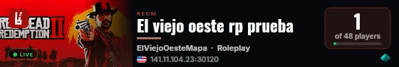 El viejo oeste rp prueba live status badge