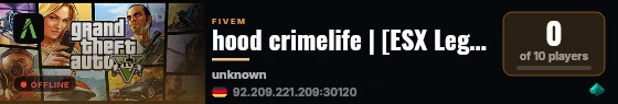 hood crimelife | [ESX Legacy] live status badge