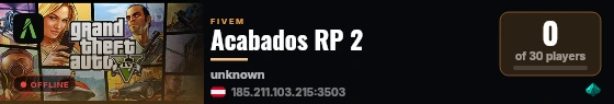 Acabados RP 2 live status badge