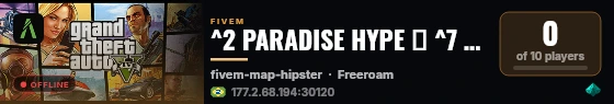 ^2 PARADISE HYPE 😈 ^7 | ✔️ OTIMIZADA E INOVADORA ✔️ | 🌀  live status badge