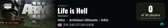 Life is Hell live status badge