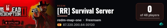 [RR] Survival Server live status badge