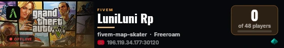 LuniLuni Rp live status badge