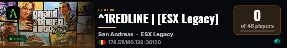 ^1REDLINE | [ESX Legacy] live status badge