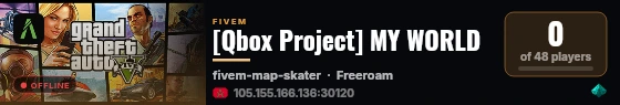 [Qbox Project] MY WORLD live status badge