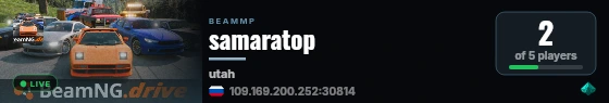samaratop live status badge