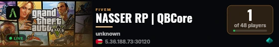 NASSER RP | QBCore live status badge