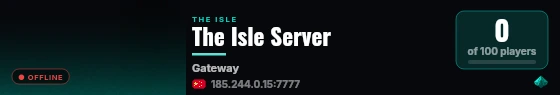 The Isle Server live status badge