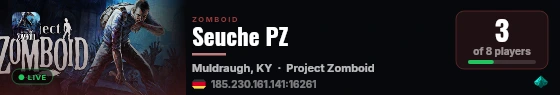 Seuche PZ live status badge