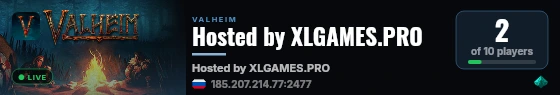 Hosted by XLGAMES.PRO live status badge