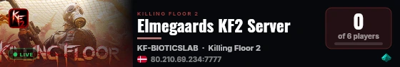 Elmegaards KF2 Server live status badge