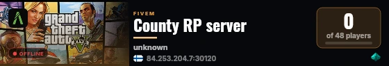 County RP server live status badge