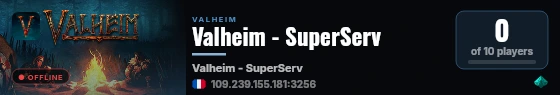 Valheim - SuperServ live status badge