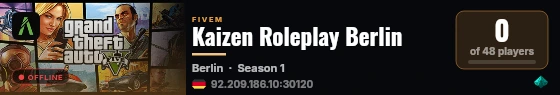 Kaizen Roleplay Berlin live status badge