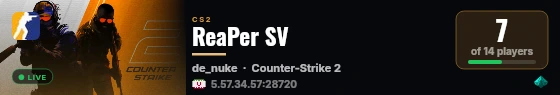 ReaPer SV live status badge