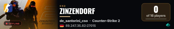 ZINZENDORF live status badge