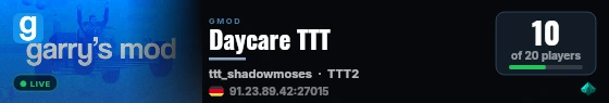 Daycare TTT live status badge